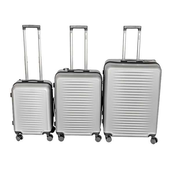 English Elm 2025 Hardshell Abs 3 Piece Luggage Set Matte Spinner Wheels Combo Lock Travel Beige+Silver Gray W2710P417749