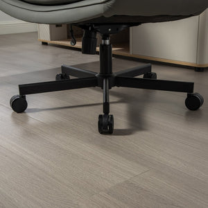 English Elm Criss Cross Wide Seat Pu Leather Swivel Task Chair with Removable Headrest Gray W3118P404122