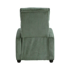English Elm Modern Parsons Push Back Recliner Chair in Soft Corduroy Fabric — Sleek Comfortable Living Room Lounger with Solid Wood Frame and Easy Recline Mechanism Green 30 L x 27 W x 21.5 H B011P395854