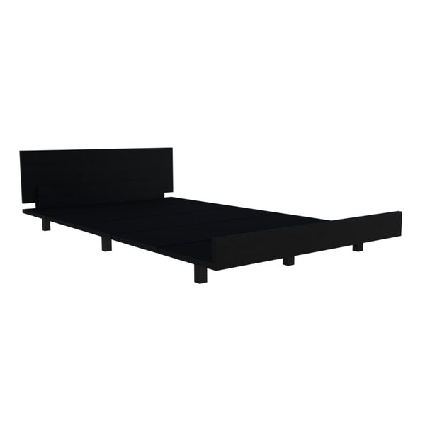 Black Distressed Solid Wood Twin Bed Rustic Farmhouse Bedroom Frame for Kids
