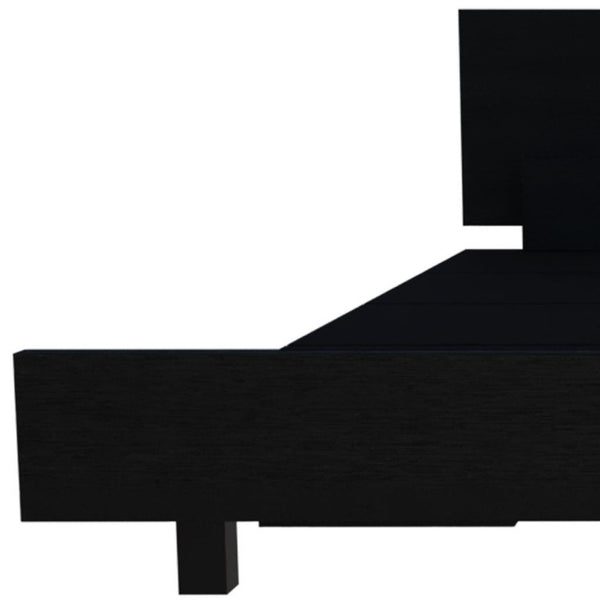 Black Distressed Solid Wood Twin Bed Rustic Farmhouse Bedroom Frame for Kids