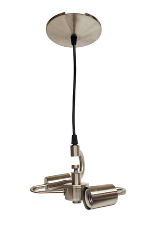 HomeRoots Brass Finished Two Light Metal Chandelier for Elegant Dining and Living Spaces 492030