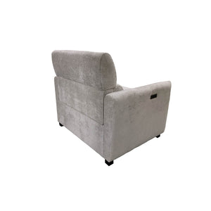 JLA Home Chapel Hill - Power Modern Recliner with USB Charging Ports, Solid Wood Frame, High-Density Foam Comfort and Quiet Power Recline Light Grey CH103-0042