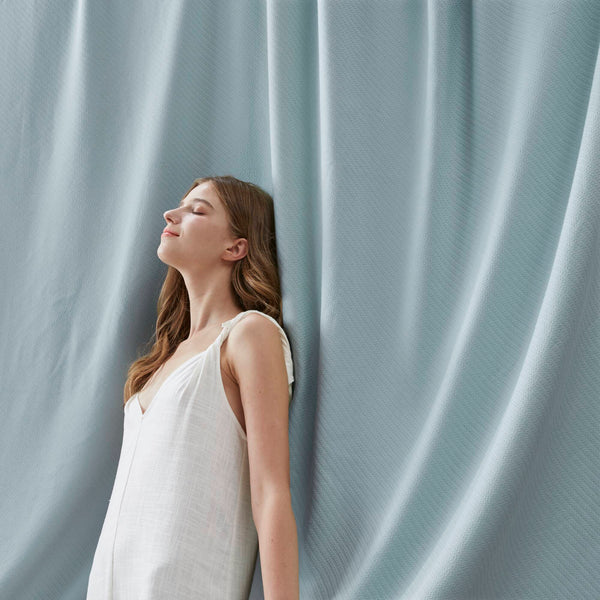 JLA Home Madison Park - Blanket — Luxurious Liquid Cotton Throw, Ultra-Soft, OEKO‑TEX Certified, Breathable, Low-Pill Comfort Blue BL51N-0610