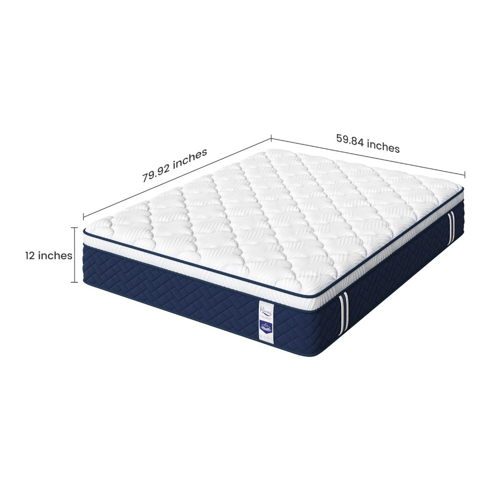 English Elm Rresta King Hybrid Mattress Hotel Comfort 7 Layer Pocketed Coil Medium Firm Support B2716P440559