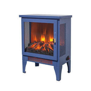 English Elm 18 Inch Freestanding Electric Fireplace Stove with 3d Led Flame and Matte Black Finish W1769P345280