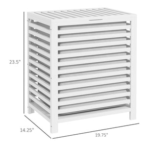 English Elm HOMCOM Slim Bathroom Storage Cabinet Narrow Freestanding Organizer with Drawers & Hidden Compartments White W2225P200755