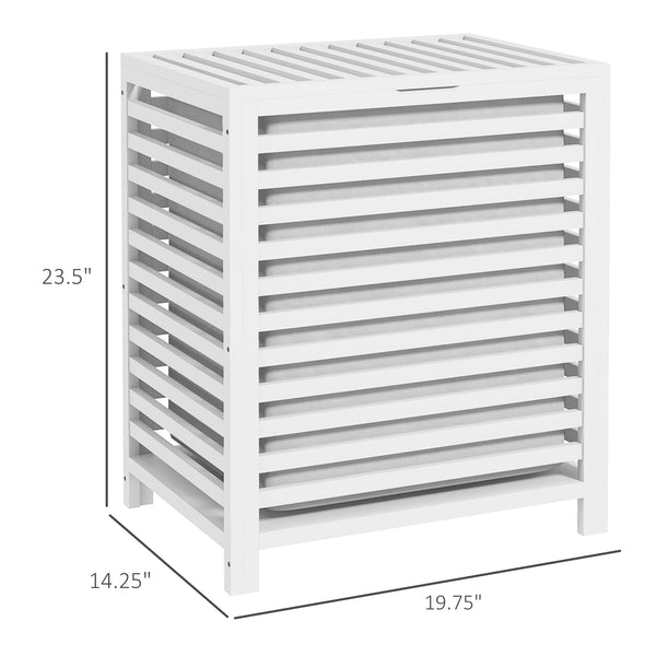 English Elm HOMCOM Slim Bathroom Storage Cabinet Narrow Freestanding Organizer with Drawers & Hidden Compartments White W2225P200755