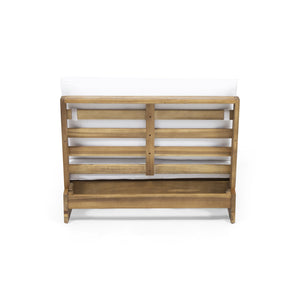 English Elm Christopher Knight Home® - SHERWOOD Club Chair with Acacia Wood Frame, Weather-Resistant Outdoor Lounge Seating with Cushions Teak 64867.00WHIMP1