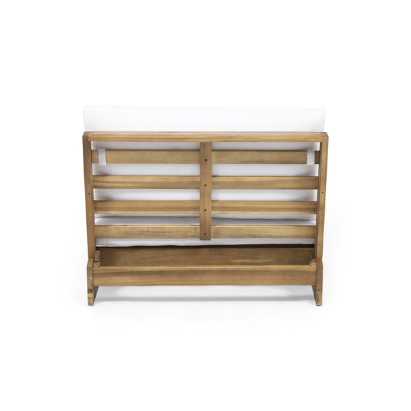 English Elm Christopher Knight Home® - SHERWOOD Club Chair with Acacia Wood Frame, Weather-Resistant Outdoor Lounge Seating with Cushions Teak 64867.00WHIMP1