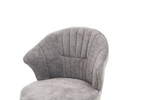 English Elm 008-Wing Upholstered Swivel Counter Stools Set of 2 with Solid Wood Legs, Chenille Comfort & 250lb Capacity DARK GREY W2636P239834