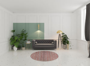 Homeroots 6' Pink Round Ombre Tufted Handmade Area Rug  Polyester 493035