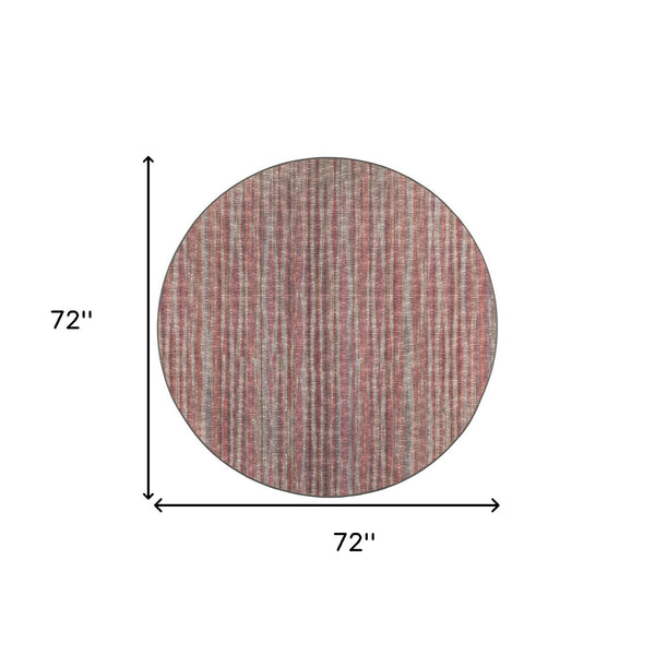 Homeroots 6' Pink Round Ombre Tufted Handmade Area Rug  Polyester 493035