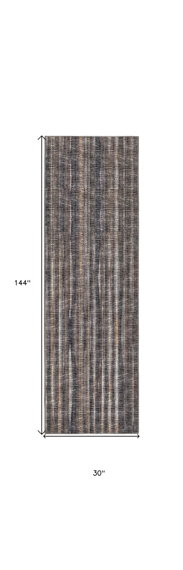 Homeroots 3' X 12' Brown Ombre Tufted Handmade Runner Rug  Polyester 493036
