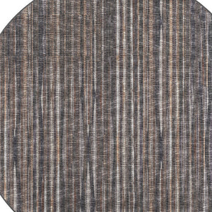 Homeroots 6' Brown Round Ombre Tufted Handmade Area Rug  Polyester 493037