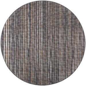 Homeroots 6' Brown Round Ombre Tufted Handmade Area Rug  Polyester 493037