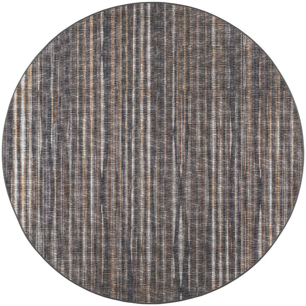 Homeroots 6' Brown Round Ombre Tufted Handmade Area Rug  Polyester 493037