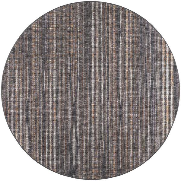 Homeroots 6' Brown Round Ombre Tufted Handmade Area Rug  Polyester 493037