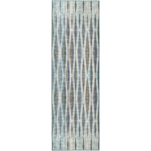 Homeroots 12' Blue And Ivory Ombre Hand Tufted Runner Rug  Polyester 493040