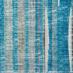 Homeroots 12' Blue And Ivory Ombre Hand Tufted Runner Rug  Polyester 493044