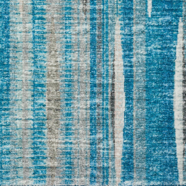 Homeroots 12' Blue And Ivory Ombre Hand Tufted Runner Rug  Polyester 493044