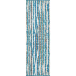 Homeroots 12' Blue And Ivory Ombre Hand Tufted Runner Rug  Polyester 493044