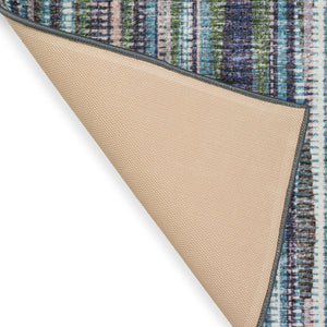 Homeroots 12' Blue And Ivory Ombre Hand Tufted Runner Rug  Polyester 493048