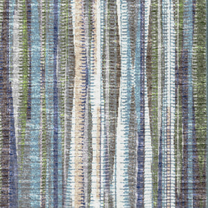 Homeroots 12' Blue And Ivory Ombre Hand Tufted Runner Rug  Polyester 493048