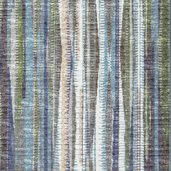 Homeroots 12' Blue And Ivory Ombre Hand Tufted Runner Rug  Polyester 493048