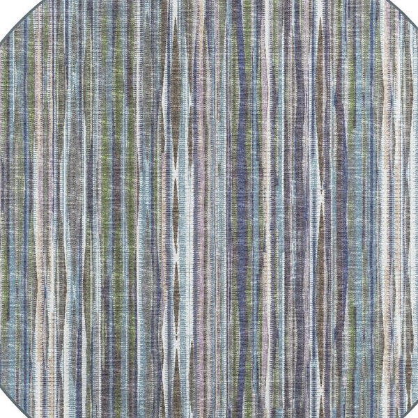 Homeroots 6' Purple Round Ombre Tufted Handmade Area Rug  Polyester 493049