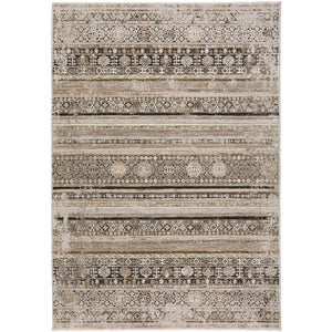 Homeroots 8' X 10' Brown Oriental Area Rug With Fringe  Polyester 493094