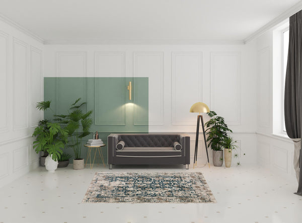 Homeroots 5' X 8' Blue Oriental Area Rug With Fringe  Polyester 493097