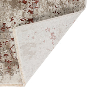 Homeroots 3' X 5' Red Oriental Area Rug With Fringe  Polyester 493104