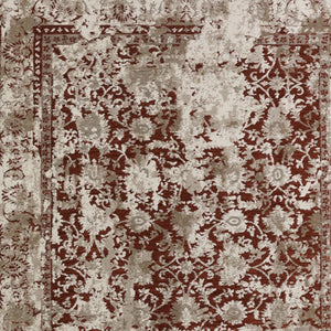 Homeroots 3' X 5' Red Oriental Area Rug With Fringe  Polyester 493104