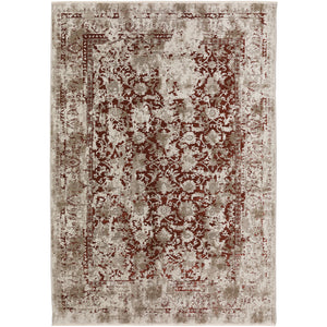 Homeroots 3' X 5' Red Oriental Area Rug With Fringe  Polyester 493104