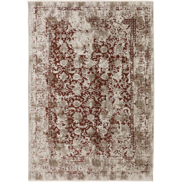 Homeroots 5' X 8' Red Oriental Area Rug With Fringe  Polyester 493105