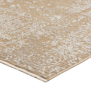 Homeroots 3' X 5' Beige Oriental Area Rug With Fringe  Polyester 493112