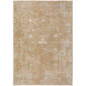 Homeroots 3' X 5' Beige Oriental Area Rug With Fringe  Polyester 493112