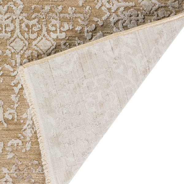 Homeroots 5' X 8' Beige Oriental Area Rug With Fringe  Polyester 493113