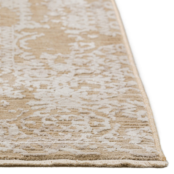 Homeroots 5' X 8' Beige Oriental Area Rug With Fringe  Polyester 493113