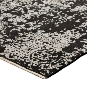 Homeroots 8' X 10' Black Oriental Area Rug With Fringe  Polyester 493118
