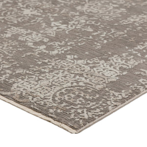 Homeroots 5' X 8' Gray Oriental Area Rug With Fringe  Polyester 493121