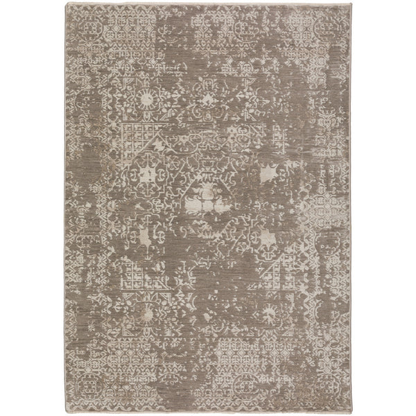 Homeroots 5' X 8' Gray Oriental Area Rug With Fringe  Polyester 493121