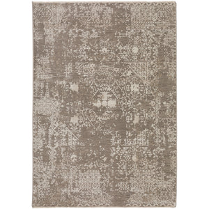 Homeroots 5' X 8' Gray Oriental Area Rug With Fringe  Polyester 493121