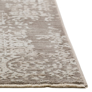 Homeroots 5' X 8' Gray Oriental Area Rug With Fringe  Polyester 493121