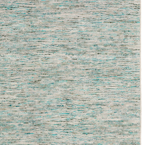 Homeroots 10' Green Round Wool Hand Loomed Handmade Area Rug  Wool 493134