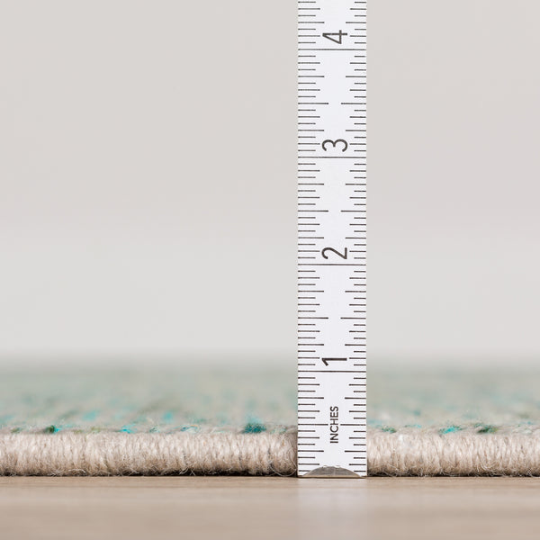 Homeroots 10' Green Square Wool Hand Loomed Handmade Area Rug  Wool 493135