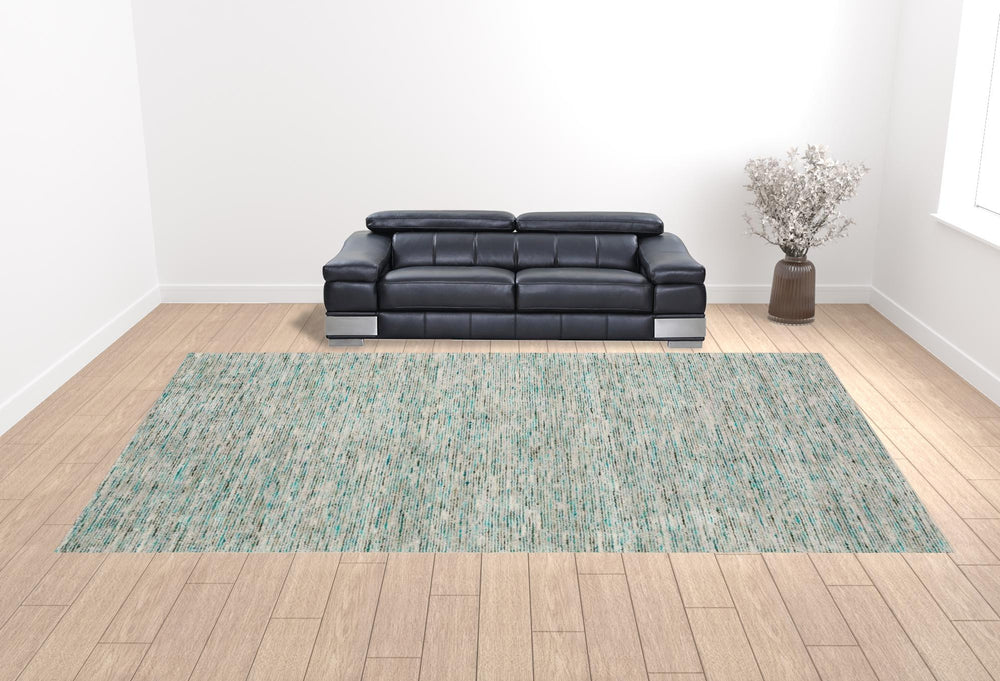 Homeroots 12' X 18' Green Wool Hand Loomed Handmade Area Rug  Wool 493138