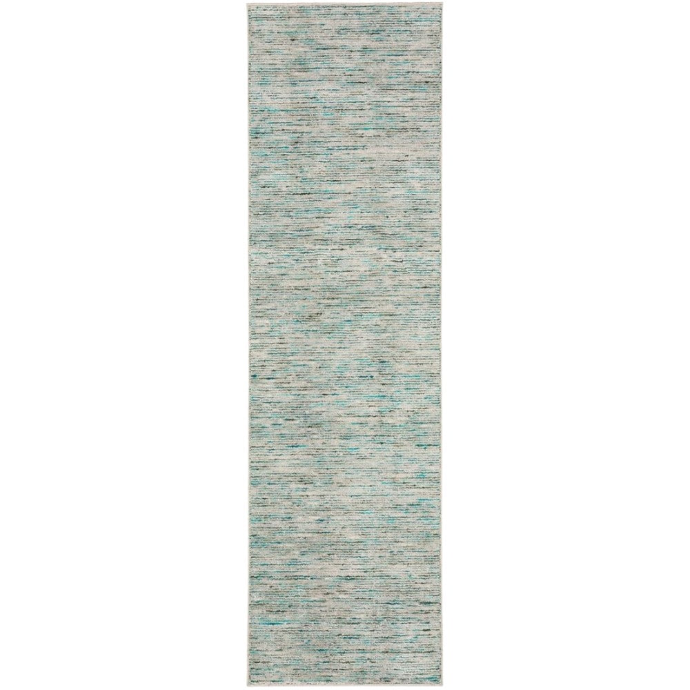Homeroots 12' Green And Ivory Wool Hand Loomed Runner Rug  Wool 493144