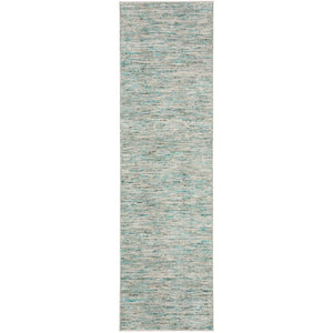 Homeroots 12' Green And Ivory Wool Hand Loomed Runner Rug  Wool 493144